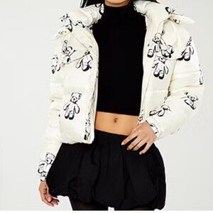 Forever 21 Size XS Bear Midweight Womens Juniors Puffer Jacket. New With Tags